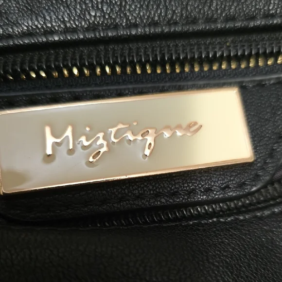 Black Leather Backpack with Tassel - Picture 9 of 14